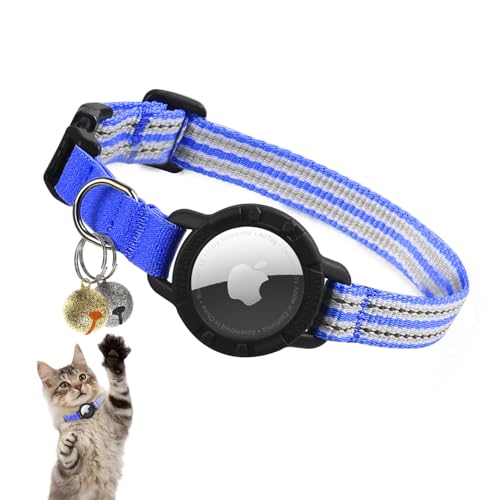 Airtag Katzenhalsband, Reflektierend Katzenhalsbänder mit Apple Air Tag Halter, Leichtes Elastisches Sicherheits Katzen Halsband, Tracker Halsband für Katzen, Kätzchen und Welpen Airtag Katzenhalsband, Reflektierend Katzenhalsbänder mit Apple Air Tag Halter, Leichtes Elastisches Sicherheits Katzen Halsband, Tracker Halsband für Katzen, Kätzchen und Welpen von NozlaID