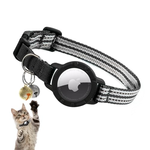 Airtag Katzenhalsband, Reflektierend Katzenhalsbänder mit Apple Air Tag Halter, Leichtes Elastisches Sicherheits Katzen Halsband, Tracker Halsband für Katzen, Kätzchen und Welpen Airtag Katzenhalsband, Reflektierend Katzenhalsbänder mit Apple Air Tag Halter, Leichtes Elastisches Sicherheits Katzen Halsband, Tracker Halsband für Katzen, Kätzchen und Welpen von NozlaID
