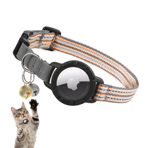 Airtag Katzenhalsband, Reflektierend Katzenhalsbänder mit Apple Air Tag Halter, Leichtes Elastisches Sicherheits Katzen Halsband, Tracker Halsband für Katzen, Kätzchen und Welpen Airtag Katzenhalsband, Reflektierend Katzenhalsbänder mit Apple Air Tag Halter, Leichtes Elastisches Sicherheits Katzen Halsband, Tracker Halsband für Katzen, Kätzchen und Welpen von NozlaID