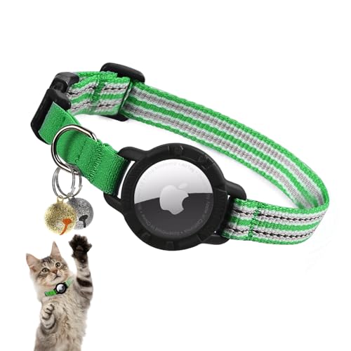 Airtag Katzenhalsband, Reflektierend Katzenhalsbänder mit Apple Air Tag Halter, Leichtes Elastisches Sicherheits Katzen Halsband, Tracker Halsband für Katzen, Kätzchen und Welpen Airtag Katzenhalsband, Reflektierend Katzenhalsbänder mit Apple Air Tag Halter, Leichtes Elastisches Sicherheits Katzen Halsband, Tracker Halsband für Katzen, Kätzchen und Welpen von NozlaID