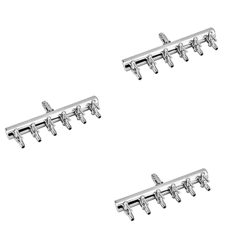 Nozldots 3X Aquarium Luft Fließen Verteiler Fisch Aquarium Luft Regel Ventil Sauerstoff Verteiler Fisch Aquarium Luft Pumpe Zubehör 6 Wege von Nozldots