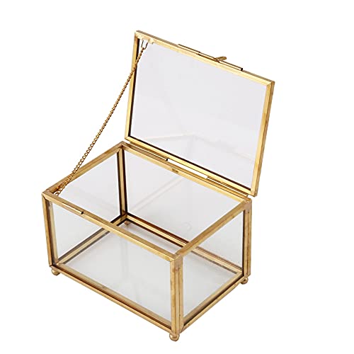 Ntcpefy Geometrische Stil Glas Schmuck Box Tisch Aufbewahrungsbox für Schmuck Display von Ntcpefy