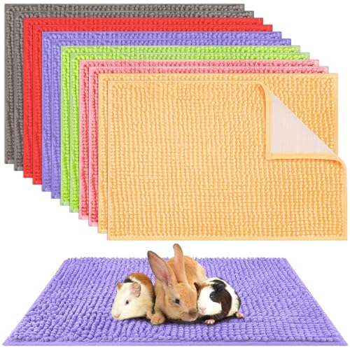 Nuanchu Meerschweinchen-Käfig-Einlage für Meerschweinchen-Käfig, wiederverwendbar, waschbar, Trainingspad, Tier-Schlafmatte, für Chinchilla, 40,6 x 30,5 cm, 12 Stück von Nuanchu