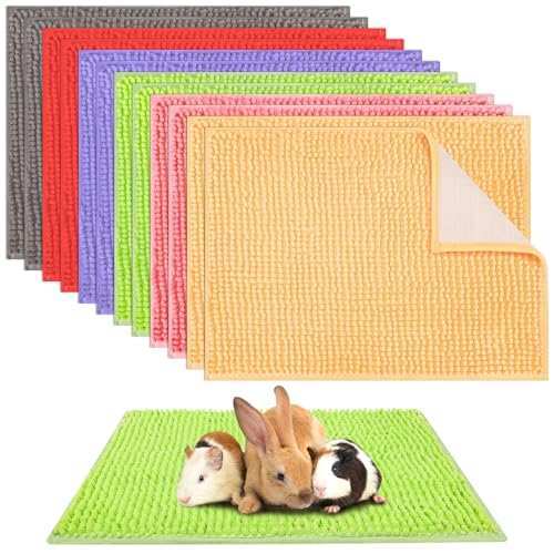 Nuanchu Meerschweinchen-Käfig-Einlage für Meerschweinchen-Käfig, wiederverwendbar, waschbar, Trainingspolster, Tier-Schlafmatte für Chinchilla, 61 x 40,6 cm, 12 Stück von Nuanchu