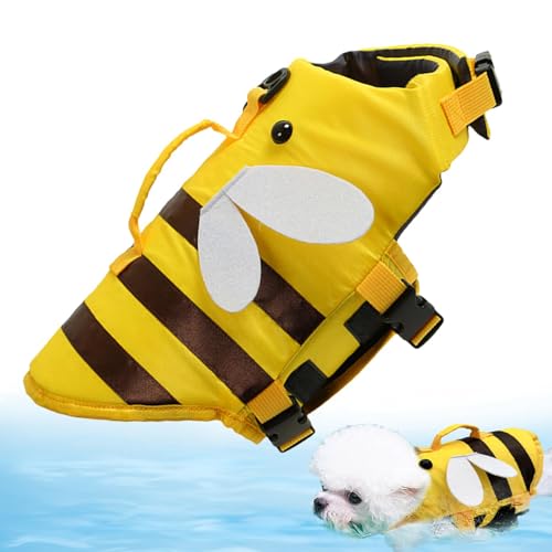 Hundeschwimmweste - Verstellbare Hundeschwimmweste, Riptop Hund Lebensretter, Haustier Life Preserver, Hund Auftriebshilfe mit Griff, Hund Schwimmweste, Hundeschwimmweste zum Schwimmen und Bootfahren von Nubamzy