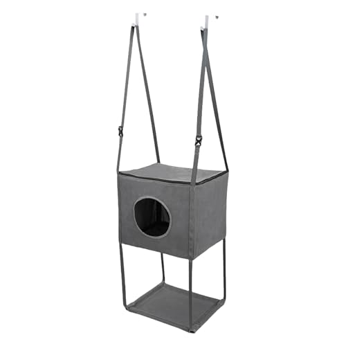 Katzen-Hängemattenbett, Hängematte für Katzen | Atmungsaktive Cat Climber 16X13Zoll Türmontierte Katzenhängematte | Abnehmbare, verstellbare, saisonale Katzenbett-Sitzstange für Türen und Hochbetten von Nudorpn