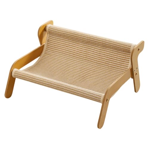 Nudorpn Katzenkratzbett, Krallenpflege Sofa für Kätzchen, Aus Sisal und Holz multifunktionaler gemütlicher Möbelschützer zur Krallenpflege und Bewegung für gelangweilte Hauskatzen Nudorpn Katzenkratzbett, Krallenpflege Sofa für Kätzchen, Aus Sisal und Holz multifunktionaler gemütlicher Möbelschützer zur Krallenpflege und Bewegung für gelangweilte Hauskatzen von Nudorpn