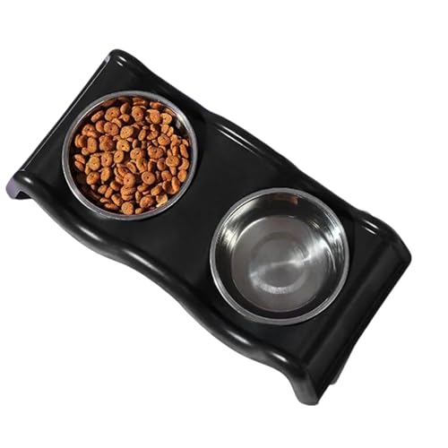 Double Pets Bowls Feeding Station | Stainless Steel Pets Food & Water Bowls | Anti Slip Water &Food Dishes | Non-Spill Food Base | Adorable Double Pets Food Bowl | Portable Double Bowl For Cats & Dogs von Nuhjytgf