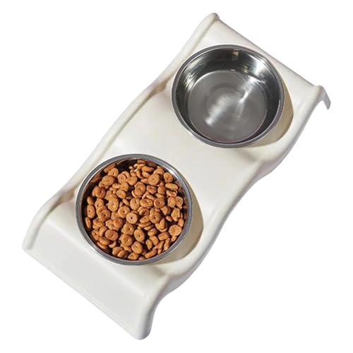 Double Pets Bowls Feeding Station | Stainless Steel Pets Food & Water Bowls | Anti Slip Water &Food Dishes | Non-Spill Food Base | Adorable Double Pets Food Bowl | Portable Double Bowl For Cats & Dogs von Nuhjytgf