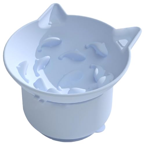 Erhöhter Futternapf für Katzen, Saugnapf, Katzennapf, Haustiergeschirr mit verstellbarem Winkel, Saugnapfboden, 330 ml, 13,8 cm, für Kätzchen-Geschirr, Wasserspender, kleine Hunde füttern von Nuhjytgf