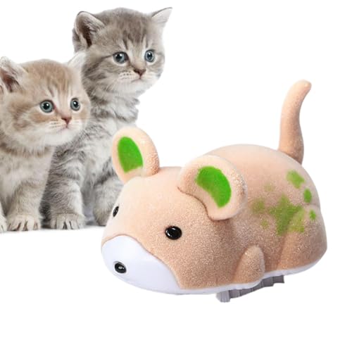 Nuhjytgf Electric Squeaky Hamster Cat Toy, Automatic Squeaky Cat Toys, Interactive Mice Toy, Fun Pet Exercise Toy with Sounds, Portable Squeaky Cat Toys for Small, Medium and Large Cats von Nuhjytgf