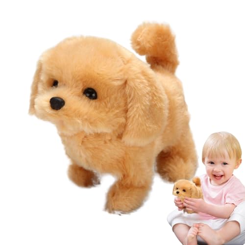 Nuhjytgf Interactive Robotic Puppy Toy | Plush Barking Dog Companion | Battery-Operated Walking Puppy | Realistic Tail-Wagging Dog Toy | Soft & Cuddly Plush Dog for Kids Adorable Moving & Sound Toy von Nuhjytgf