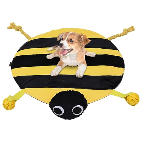 Nuhjytgf Schnüffelmatte für Hunde, Hasenförmige Schnüffelmatte, Hasenform, Futterspielzeug, stabiles Material, mühelos zu reinigen, 47 cm, für Zuhause, Hof, Reisen, Mahlzeitspaß von Nuhjytgf