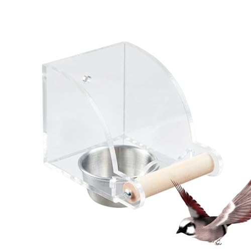 Nuhjytgf Vogelkäfig -Feeder, Vogelhäuschen für Käfig, Clear Parrot Food Feeder Trinker, Sichtwertsfutterbehälter, Fütterungs -Käfigzubehör, interaktive Fütterungsschale für Shot -Cockatiels von Nuhjytgf