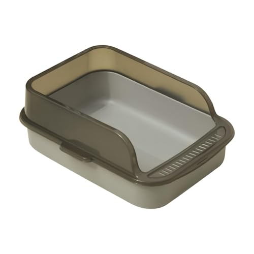 Offene Katzentoilette, Leckere Katzenpfanne, Hygienische Geruchskontrolle, Hochseitiges Design, Leicht Zu Reinigende Kätzchen-Toilette, 39x28x14,5 cm Für Innenhüter, Heimgebrauch, Kätzchen von Nuhjytgf