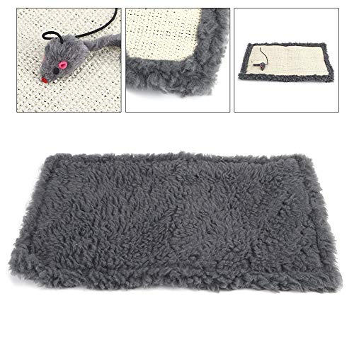 Nunafey Robustes Cat Scratching Pad, Soft Cat Scratcher, Sisal Hanf Grau/Braun Schützt Teppiche für Katzenschleifklauen(Gray) von Nunafey