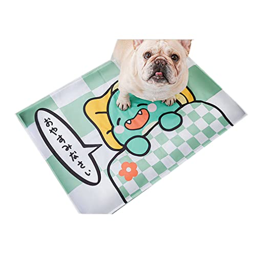 Nunubee Kühlmatte Für Hunde, Cartoon-Kühlmatte, Hunde-Haustier-Kühlmatte, Ungiftiges Gel, Selbstkühlendes Pad, Katzen-Kühlpads,M von Nunubee