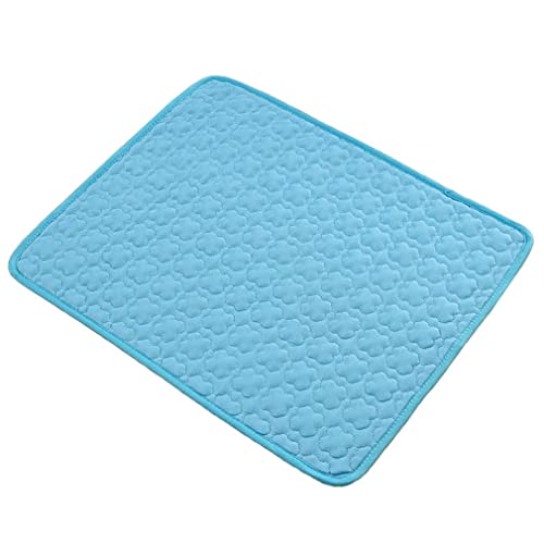 Nunubee Pet Cooling Pads halten im Sommer kühl Atmungsaktive Trainingspads geeignet für drinnen draußen oder im Auto L:70 * 55cm(200g) blau von Nunubee