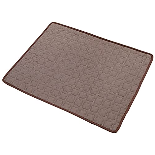 Nunubee Pet Cooling Pads halten im Sommer kühl Atmungsaktive Trainingspads geeignet für drinnen draußen oder im Auto L:70 * 55cm(200g) braun von Nunubee