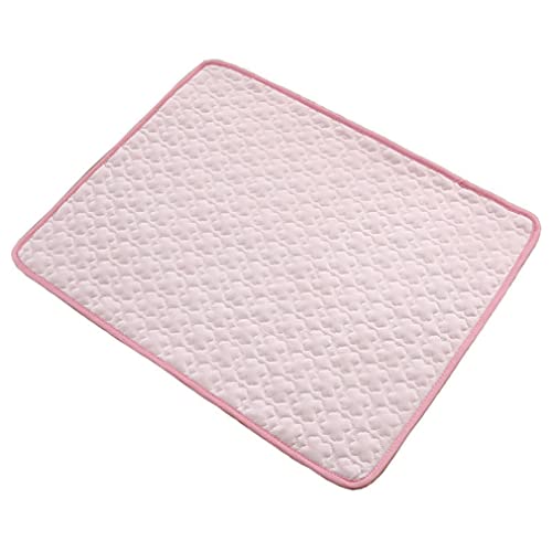 Nunubee Pet Cooling Pads halten im Sommer kühl Atmungsaktive Trainingspads geeignet für drinnen draußen oder im Auto S:50 * 40CM(100g) rosa von Nunubee