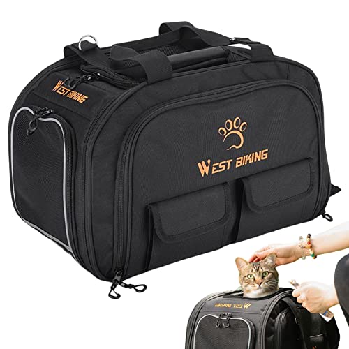 Nupaque Haustier-Fahrradkorb,Hundefahrradkorb Abnehmbarer Fahrradkorb | Pet Carrier Outdoor Fahrradkorbtasche für Reisen, Einkaufen, Camping von Nupaque