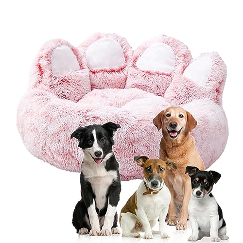 Nupaque Hundesofa, Kuschel-Schlafbett mit herausnehmbarem Innenpolster, Pfotenform, Haustierbetten für Hunde, Welpen, Katzen, Kätzchen im Schlafzimmer, Wohnzimmer von Nupaque