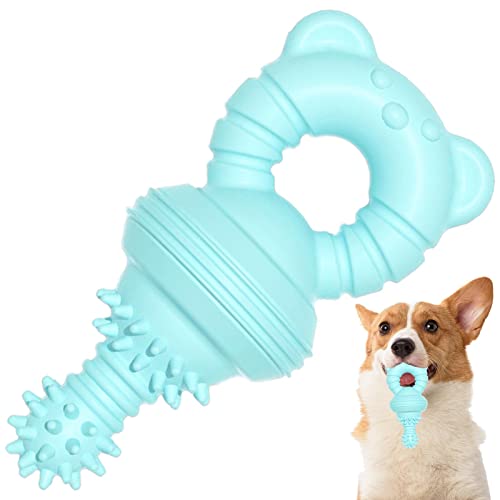 Nupaque Molar Clean Teeth Rubber Toy, Clean Teeth Rubber Pacifier Toy, Teeth Cleaning and Gum Massage Tough Dog Toys for Small and Medium Dogs von Nupaque