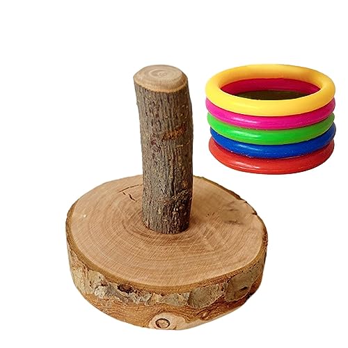 Nupaque Shredding Toys for Birds | Parrot Wooden Cage Rings Shredding Toy | Portable Bird Toy for Wellensitties, Kakadus, Aras, Cute Parrot Toys for Climbing, Exploring, Relaxing von Nupaque