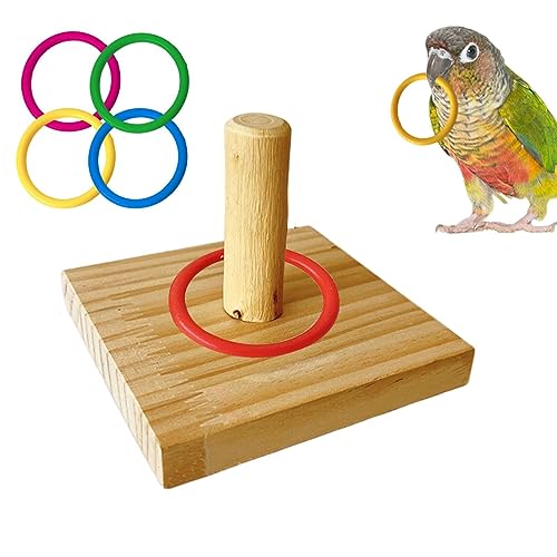 Nupaque Vogel-Kauspielzeug für Papageien, Holzkäfigringe, Zerkleinerungsspielzeug, buntes Kleintierspielzeug zum Schärfen von Schnabeln, Zahnreinigung, Vogel-Trainingsspielzeug zum Entspannen und von Nupaque