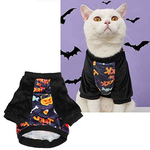 Halloween-Haustierkostüm, Halloween-Hundehemd, Weiches Plüsch-Kürbismuster, Starke Elastizität, Bekleidung, Halloween-Partys, Geburtstagsfeiern, Reise-Haustier-Kürbis-Kleidung (XL) von Nurnesy