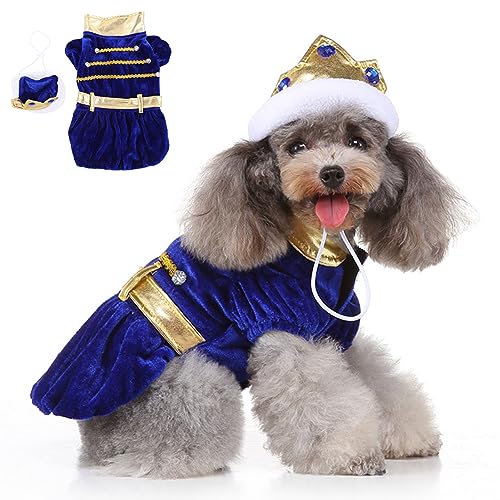 Haustier-Hundekostüm-Kleid mit Glänzenden Kristallen und Schmuck, Weichem Stoff, Verstellbarer Mütze, Hundekleidung, Niedliche Haustierkleidung, Haustierkostüm, (S) von Nurnesy