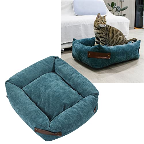 Home Donut-Katzenbett, Beruhigendes Quadratisches Hundekatzenbett mit Tragegriff, rutschfeste Unterseite, Haustierbett für Katzen und Welpen, 55 X 59,9 X 15 cm, Weiches von Nurnesy