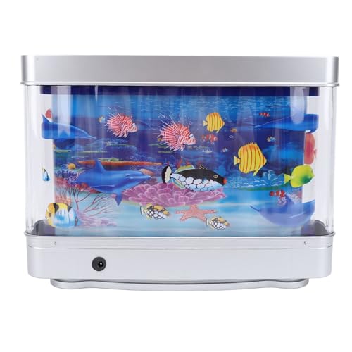 Mini-Aquarium-Ornament, Dekorierte Verzierung, Aquarium-Licht-Dekoration, USB-dekoratives Nacht-Fake-Aquarium-Licht, Bewegliches Fisch-Dekorationslicht für Zuhause, Künstliche von Nurnesy