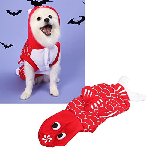 Niedliches Goldfisch-Hundefisch-Kostüm, Cosplay-Bekleidung, Einfach Anzuziehende Halloween-Hundekleidung für Halloween, Halloween-Hundebekleidung, Besonderes Unvergessliches (L) von Nurnesy