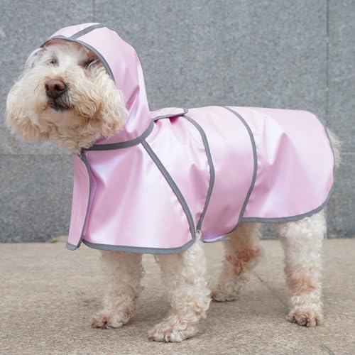 Nurnesy Reflektierende Hunde-Regenjacke, Verstellbarer Süßer Haustier-Regenmantel, Modische Outdoor-Regenjacke mit Kappen-Design, Hält das Haustier Sauber und Ordentlich, (4XL) von Nurnesy