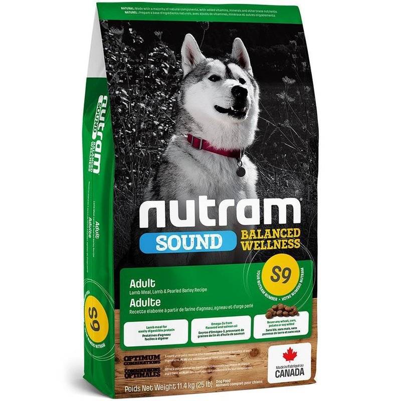 Nutram S9 Adult Dog Lamm - 11,4 kg (5,61 € pro 1 kg) von Nutram