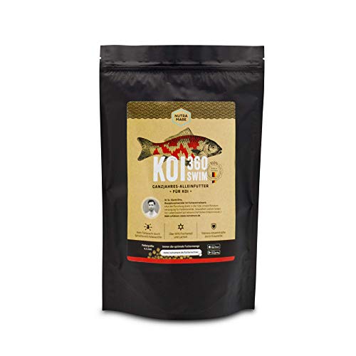 Nutramare Koi360 Swim 1,2kg Herbst-Koifutter | Ideales Wachstum durch 40% Protein, Spirulina für Intensive Farben von Nutramare