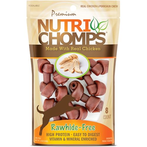 Scott Pet Nt003 Nutri Chomps Mini Knots Kauspielzeug für Hunde, Huhngeschmack, 8 Stück von Nutri Chomps