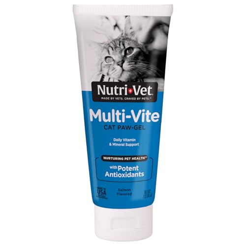 Nutri-Vet Multi-Vite Multivitamin Pfoten-Gel für Katzen | Leckere & einfach zu verabreichende Katzenvitamine | 85.0 g Tube von Nutri-Vet