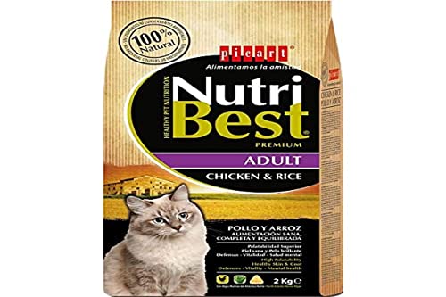 Nutribest Komplettfutter mit Huhn und Reis für Erwachsene Katzen 2000 g von Nutribest