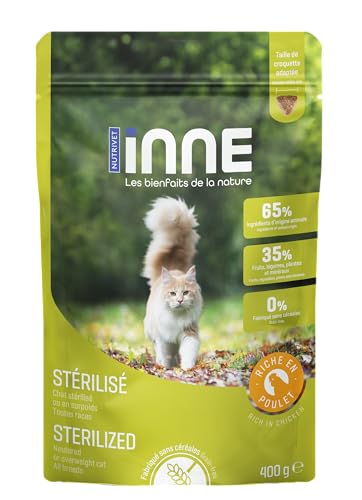 NUTRIVET - INNE CHAT - Croquettes sans céréales - Chat stérilisé - Poulet - 400g von Nutrivet