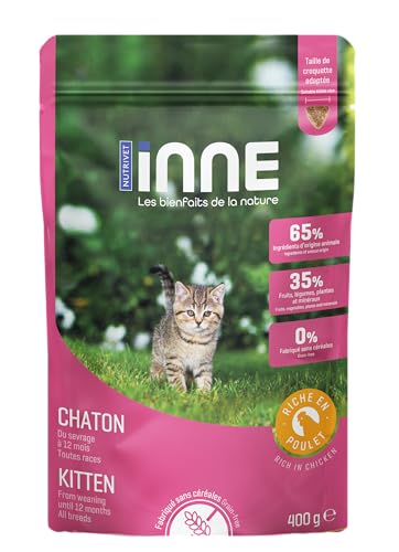 NUTRIVET - INNE Chat - Croquettes sans céréales - Chaton - Poulet - 400g von Nutrivet