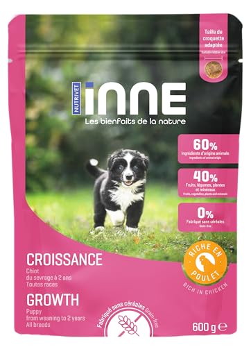 NUTRIVET - INNE Chien - Croquettes sans céréales - Chiot croissance - Poulet - 600g von Nutrivet