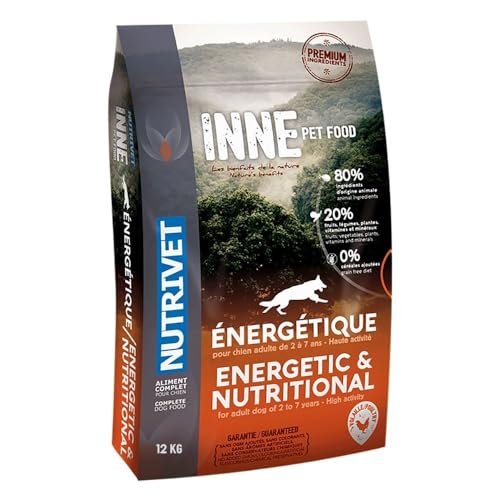 NUTRIVET - INNE Chien Energie - Hund - Getreidefreies Futter - Erwachsener Hund - Geflügel - 80% Zutaten tierischen Ursprungs - 12 kg von Nutrivet