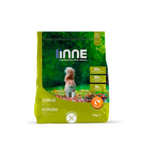 NUTRIVET - INNE Katze - Getreidefreies Futter - Sterilisierte oder übergewichtige Katze - Huhn - 80% Inhaltsstoffe tierischen Ursprungs - 6kg von Nutrivet