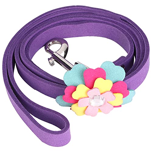 Hunde-Zugleine – Kabel zum Herausbinden von Hunden – mit Schnallen-Design – leicht, robust – mit Blumendekoration – für Hunde und Welpen, perfekte Geschenkidee für Freunde (b) von Nuvollo