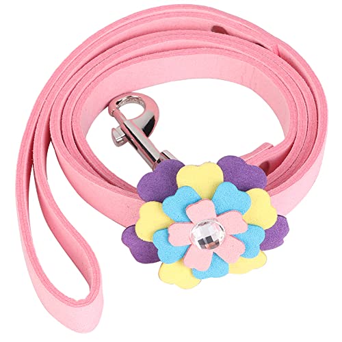 Hunde-Zugleine – Kabel zum Herausbinden von Hunden – mit Schnallen-Design – leicht, robust – mit Blumendekoration – für Hunde und Welpen, perfekte Geschenkidee für Freunde (d) von Nuvollo