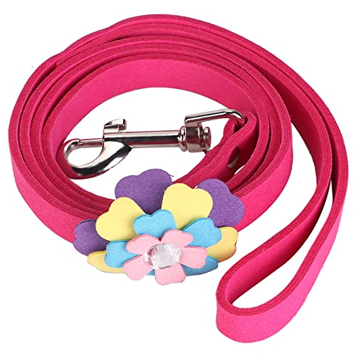 Hunde-Zugleine – Kabel zum Herausbinden von Hunden – mit Schnallen-Design – leicht, robust – mit Blumendekoration – für Hunde und Welpen, perfekte Geschenkidee für Freunde (e) von Nuvollo