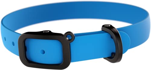 NUVUQ Wasserdichtes und langlebiges Hundehalsband, bequemes, weiches und leichtes verstellbares Halsband für aktive Hunde (Medium, Blaubeerblau) von Nuvuq