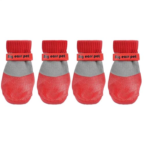 Booties Hundepfotenschutz, Wiederverwendbar – Winterpfotenschutz Für Hunde, Hundepfotenschutz Mit Gummi, Wasserdichter Welpenpfotenschutz, Wasserdichter Welpenstiefel Mit Gummisohle, Pfotenschutz Für von Nuyhadds